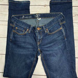 Ann Taylor Loft Womens Blue Straight Jeans Sz 26/2
